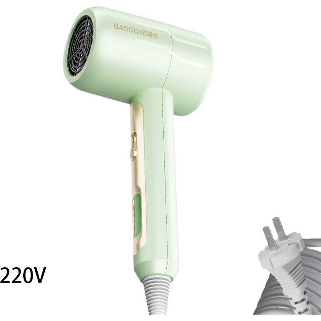 (Green) Hair Dryer White Green Hammer Type 1800w High Power Household Fast Drying 220v