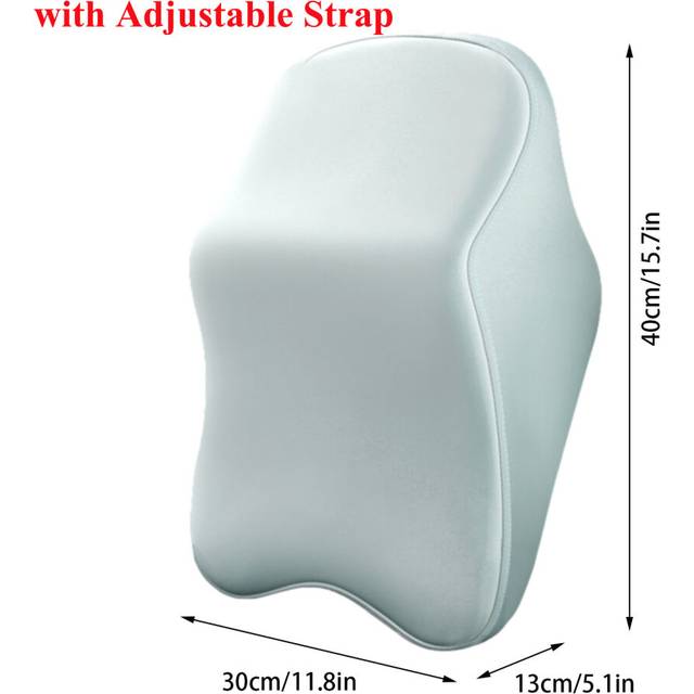 (green) Memory Foam Neck Pillow Car Comfortable Seat Supports Lumbar Car Cushion
