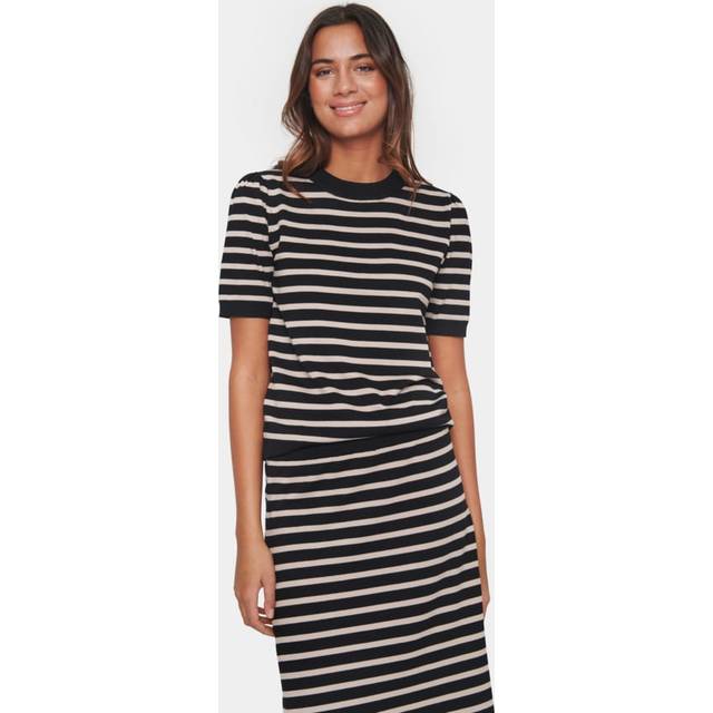 Saint Tropez Mila Stripe Knit Top, Black/Multi