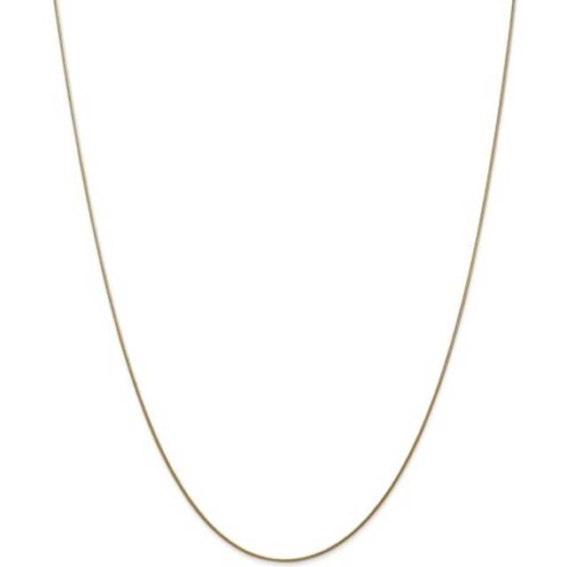 14k yellow gold 0.80mm solid round snake chain w/ lobster clasp 14" - 24"