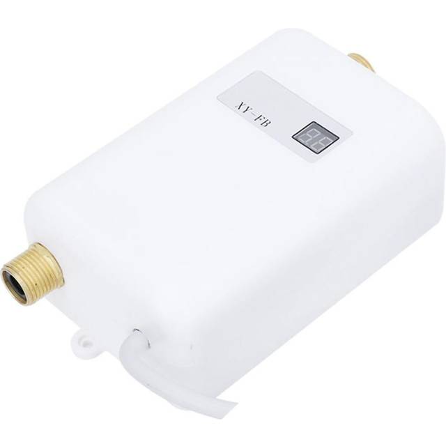 220v-240v 3000w Mini Electric Tankless Instant Hot Water Heater Bathroom Kitchen Washing Uk Plug White