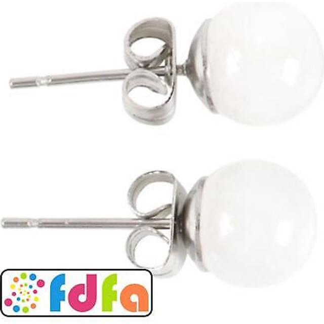 Clear Quartz Semi Precious Crystal Earrings