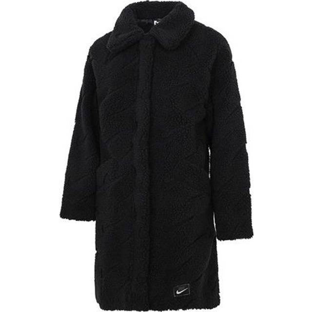 (WMNS) Nike Polar Fleece Casual Coat 'Black' DD5089-010