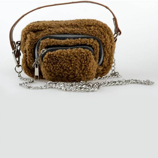Womens Mini Teddy Cross Body Bag - Brown - One Size