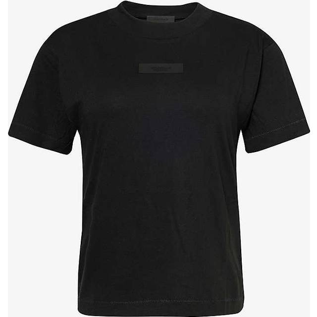 FEAR OF GOD ESSENTIALS Cotton-Blend Logo Patch T-Shirt - Black