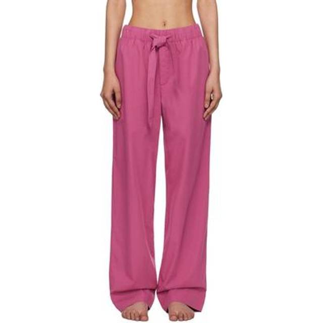 Tekla Pink Poplin Pyjama Pants - Lingonberry - XS