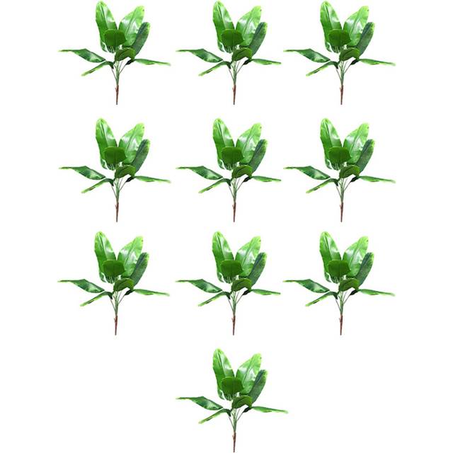 10X Artificial Plants Tropical Leaves Banana Tree Faux Palm Leaf of Plant Leaves
