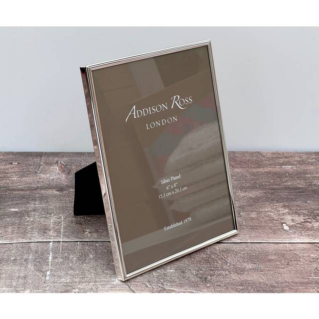 Addison Ross Silver Plated Plain Raised Border Photo Frame, 6 x 8