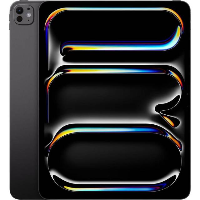 Apple 13" iPad Pro (M4): Ultra Retina XDR Display, 1 TB, 12 MP Querformat Frontkamera/12 MP Rückkamera, LiDAR Scanner, WLAN 6E und 5G Mobilfunk mit eSIM, Face ID, Nanotexturglas – Space Schwarz