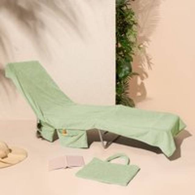 Brentfords Beach Towel In A Bag - Sage - Green