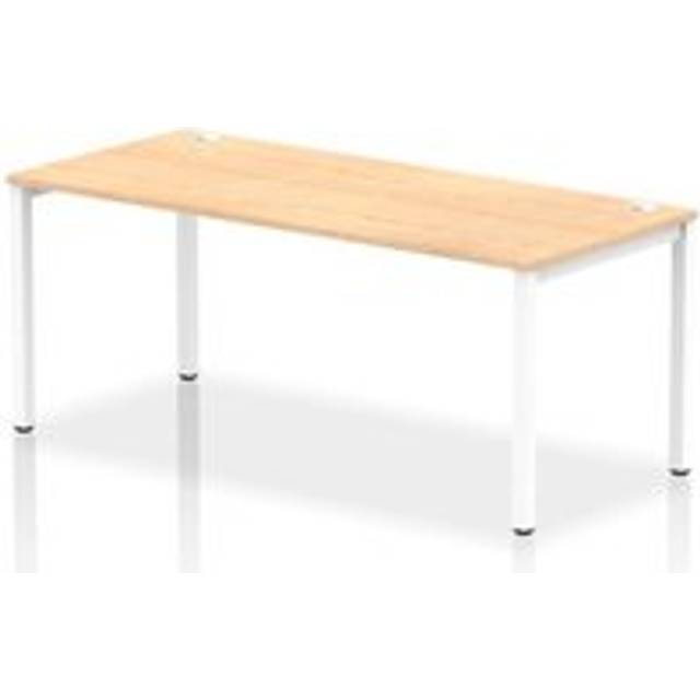 Impulse Bench Single Row 1800 White Frame Office Bench Desk Maple