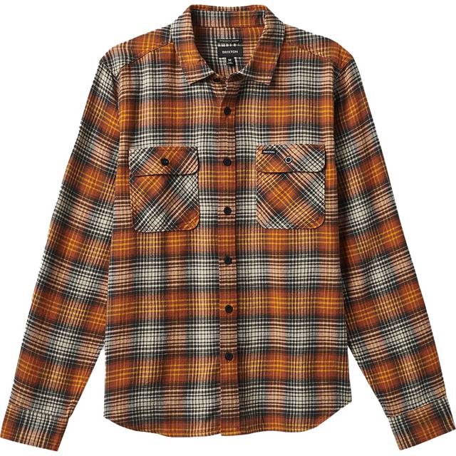 Brixton - Bowery Lw Ultra Terracotta/Black - Shirt - black - M - 100% Cotton,Flanell