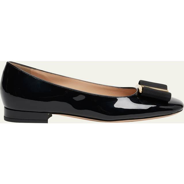 TOM FORD Black Leather & Gros Grain Audrey Ballerina Flats - 1N001 Black - IT 37