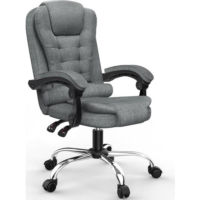 Ergonomic Office Chair with Tilt Function Heavy Duty for Home Office Working - Dark Grey - One Size