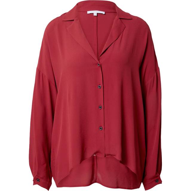 Patrizia Pepe, Blusar & Skjortor , Dam, M, Burgundy Collared Blouse