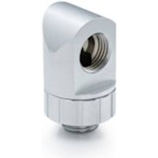Bitspower Artemis Rotary 90-Degree Extender - Sandblast Silver