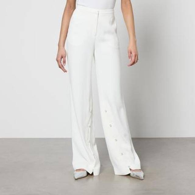 Stine Goya Isaac Recycled Satin Wide-Leg Trousers - M - White