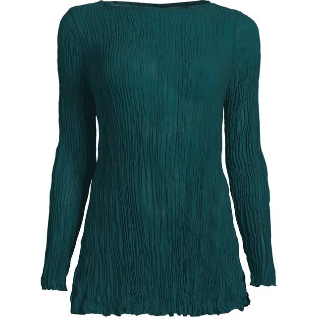 EILEEN FISHER Bateau Neck Silk Blouse