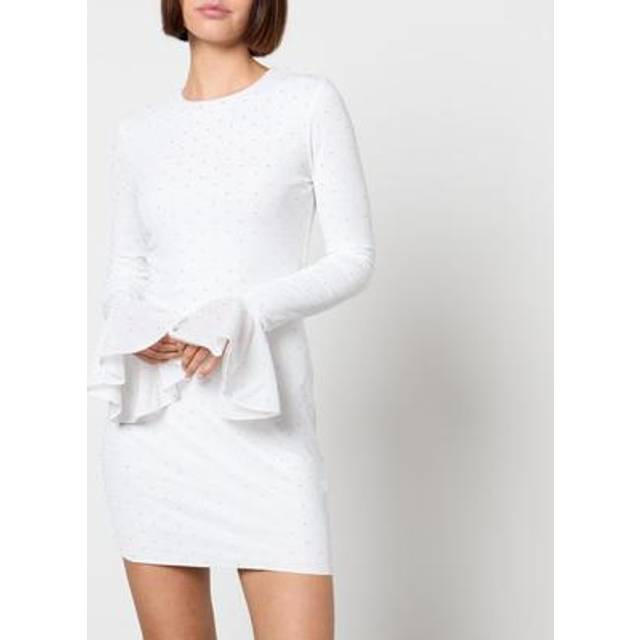 Rotate Birger Christensen Pearl Sequin Embellished Tulle Dress - DK 38/UK 10 - White