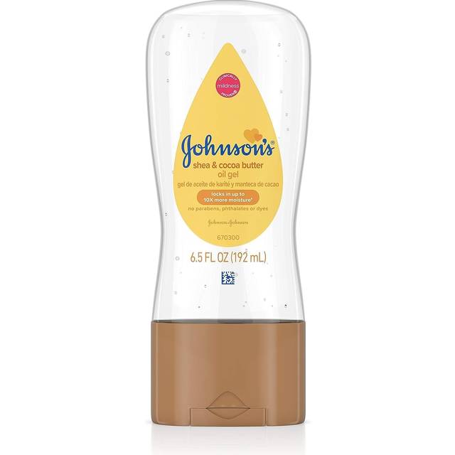 Johnsons Baby Oil Gel Enriched With Shea and Cocoa Butter, Great for Baby Massage, 6.5 fl. oz