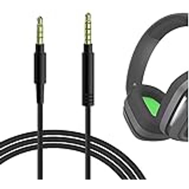 GEEKRIA ljudkabel kompatibel med Astro A40 tr, A40, A30, A10 Gen 2, A10 spelheadsetskabel, 3,5 mm till 3,5 mm ersättningsstereokabel (5,6 fot/1,7 m)