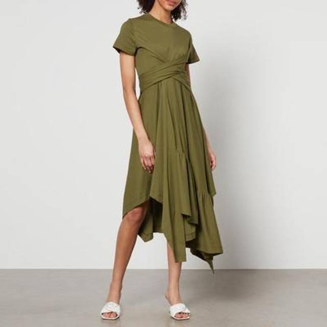 Marques Almeida Cross-Waist Cotton-Jersey T-Shirt Dress - L - Green