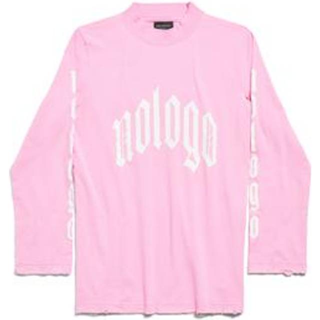 Balenciaga Nologo Long Sleeve T-Shirt Fitted - Pink - Women's - - Cotton & Elastane