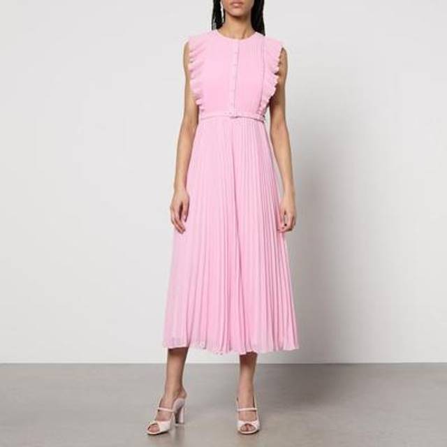 SELF PORTRAIT Ruffle Midi Dress - Pink