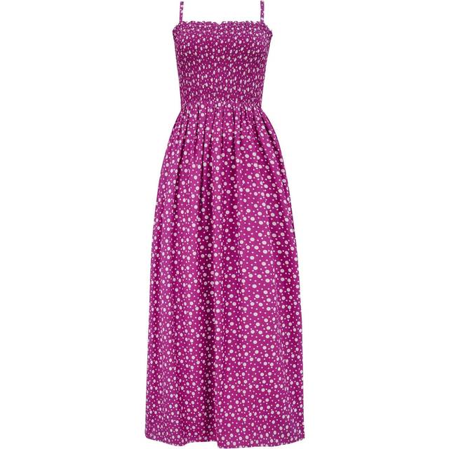Pour Moi Strapless Shirred Bodice Maxi Beach Dress - Light Purple, Light Purple, Size 16, Women