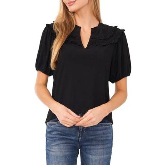 Cece Ruffle Trim Top