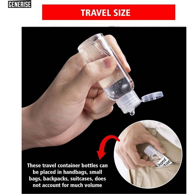 3x 50ml empty travel size bottles leak-proof plastic flip caps clear portable