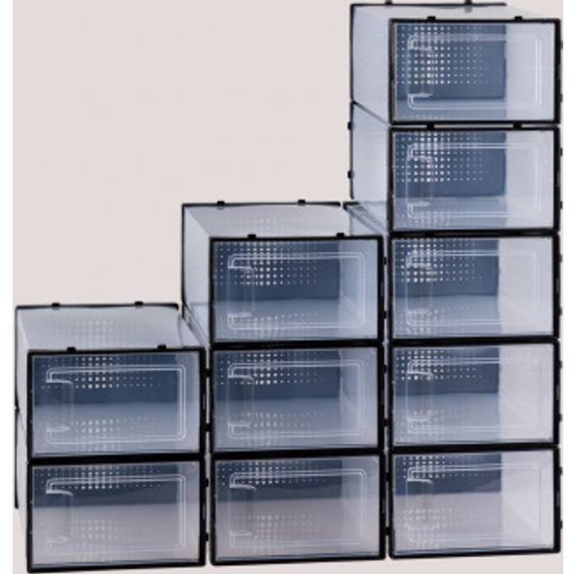Shoe Boxes Koffind Set Of 10 Black Sklum