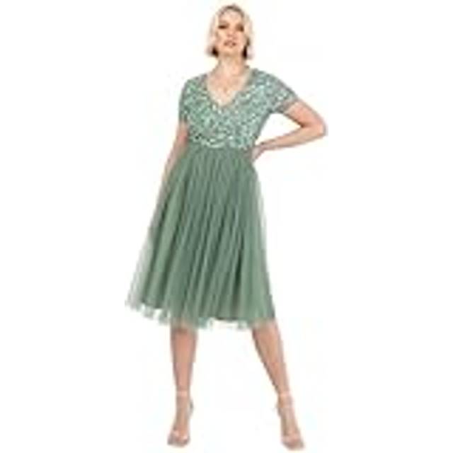 Maya Deluxe V-Neck Sequin Midi Dress