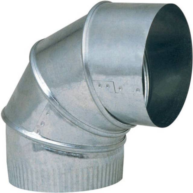 Imperial 40796 3 x 3 in. Adjustable 90 deg Galvanized Steel Stove Pipe Elbow