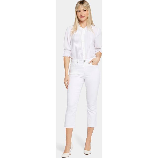 Nydj Petite Chloe Optic White Capri Jean