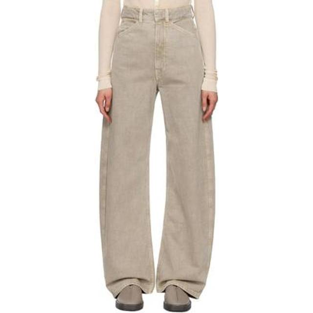 LEMAIRE Beige Curved Jeans - BG229 Denim Snow - FR 40
