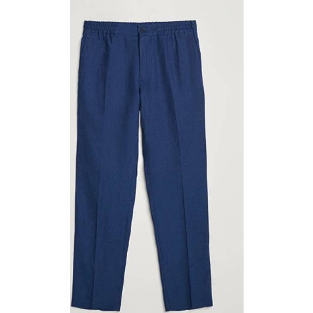 J.Lindeberg - Soren Linen Pants - Blue - Man - 52