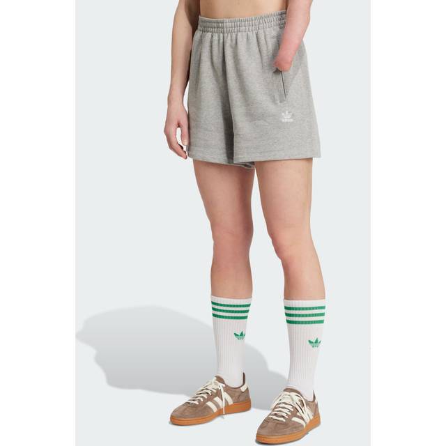 adidas Originals – Trefoil Essentials – Grå jersey-shorts med treklöverlogga-Grå/a