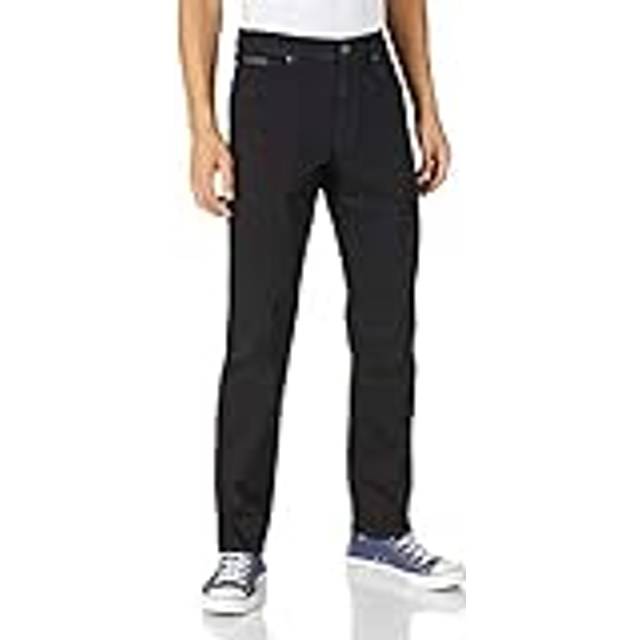 Wrangler Texas Slim Stretch Denim Jeans Black Valley