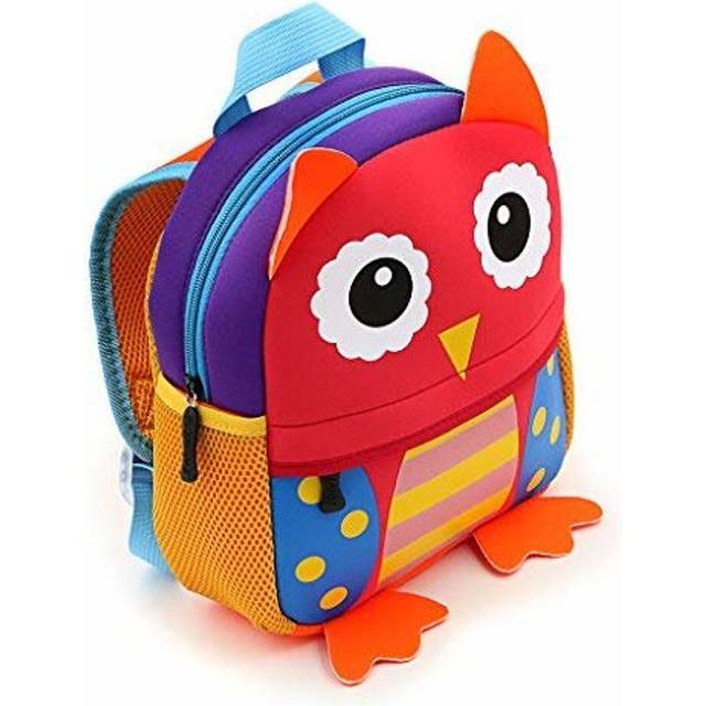 IGNPION Nursery Kids Backpacks Toddle Children School Bag Zoo Lunch Bag 3D Cute Animal Cartoon Preschool Rucksack (1-5 Years Oldï¼ (Owl)