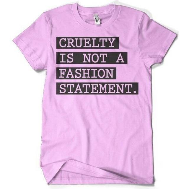 Hybris cruelty is not a fashion statement t-shirt pink