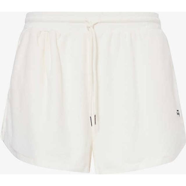 4th & Reckless Womens White Ella Logo-embroidered Woven Shorts Xs - WHITE