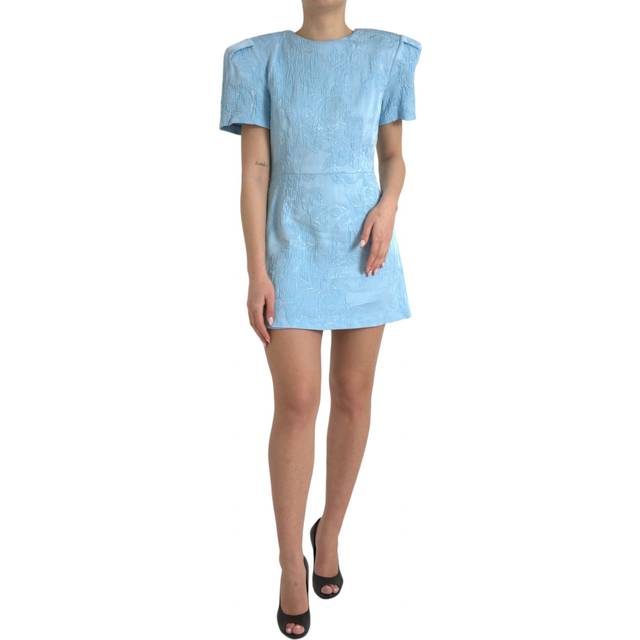 Dolce & Gabbana, Klänning, Dam, M, Bomull, Blommig Jacquard Mini Klänning