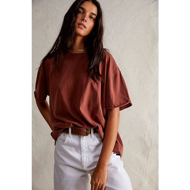 We The Free Nina Tee in Brownie, Size: Medium