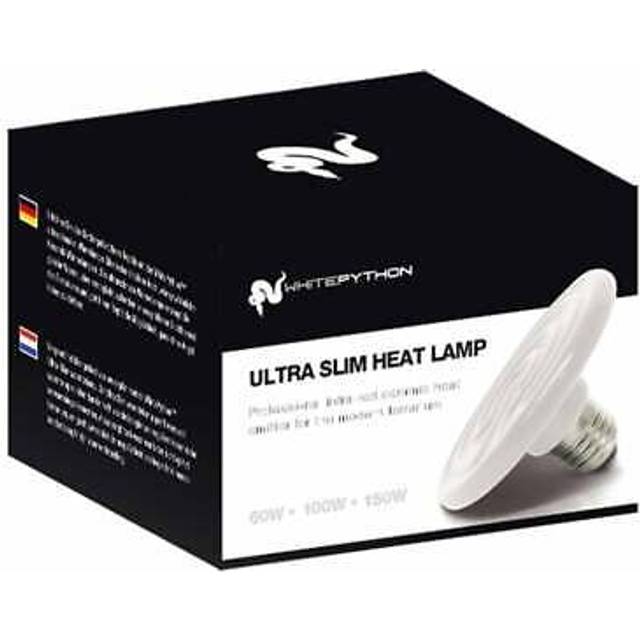 White python ceramic heat lamp slimline low profile reptile vivarium heater 100w