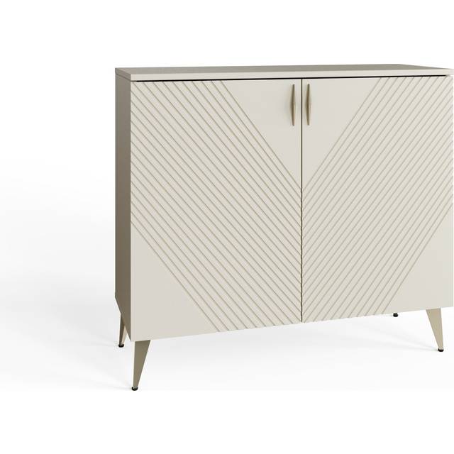 AVA SMALL SIDE - White (90cm H X 100cm W X 40cm D)
