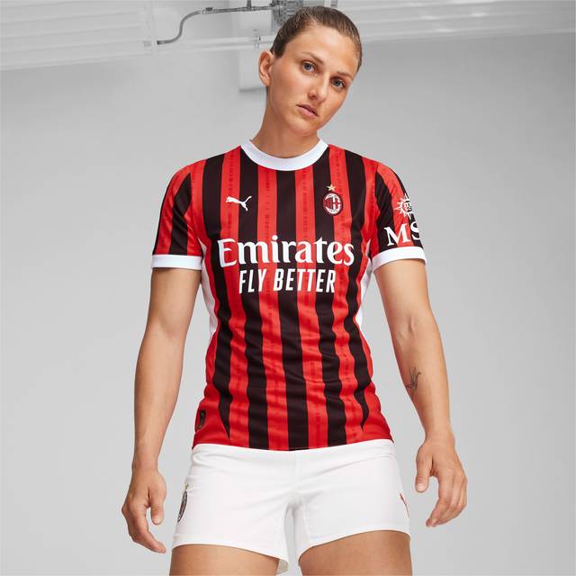 Puma ac milan 24/25 home jersey short sleeve top - womens