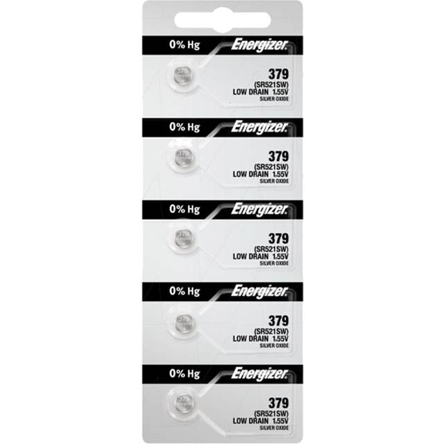 2 st Energizer 379 SR521SW silver oxid batteri