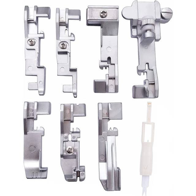YEQIN Singer Overlock Serger 7 presser Feet set 14CG754 14SH654 14SH754 14hd854 with gift organ overlock suk needle thread