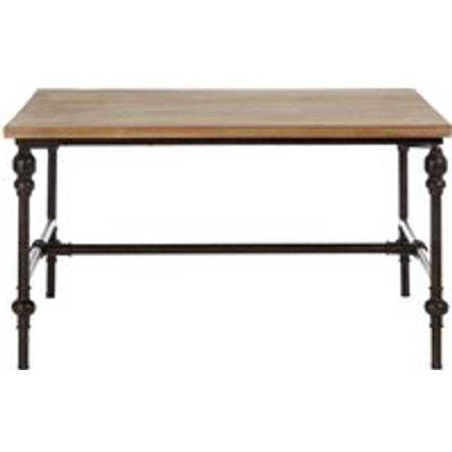 Interiors by Premier Wood Top Coffee Table, Industrial Style Coffee table, Square Coffee Table, Wood Top Metal Coffee Table - Natural - One Size